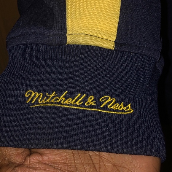 MITCHELL&NESS MICHIGAN WOLVERINES TRACK JACKET GO MICHIGAN BLUE & YELLOW 3XL - Picture 6 of 11